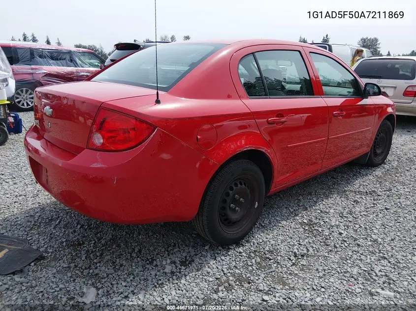 2010 Chevrolet Cobalt Lt VIN: 1G1AD5F50A7211869 Lot: 45671971