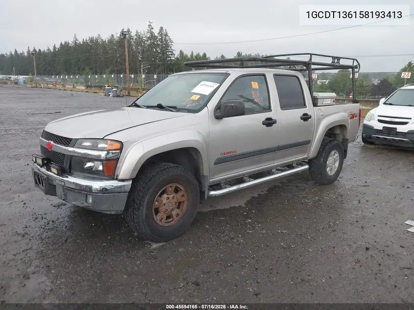 2005 Chevrolet Colorado Ls VIN: 1GCDT136158193413 Lot: 45594165