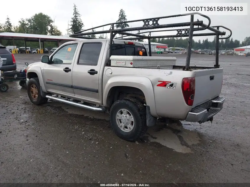 2005 Chevrolet Colorado Ls VIN: 1GCDT136158193413 Lot: 45594165
