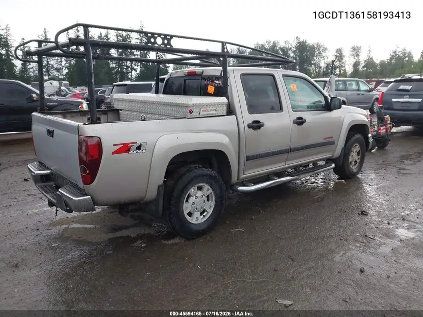 2005 Chevrolet Colorado Ls VIN: 1GCDT136158193413 Lot: 45594165