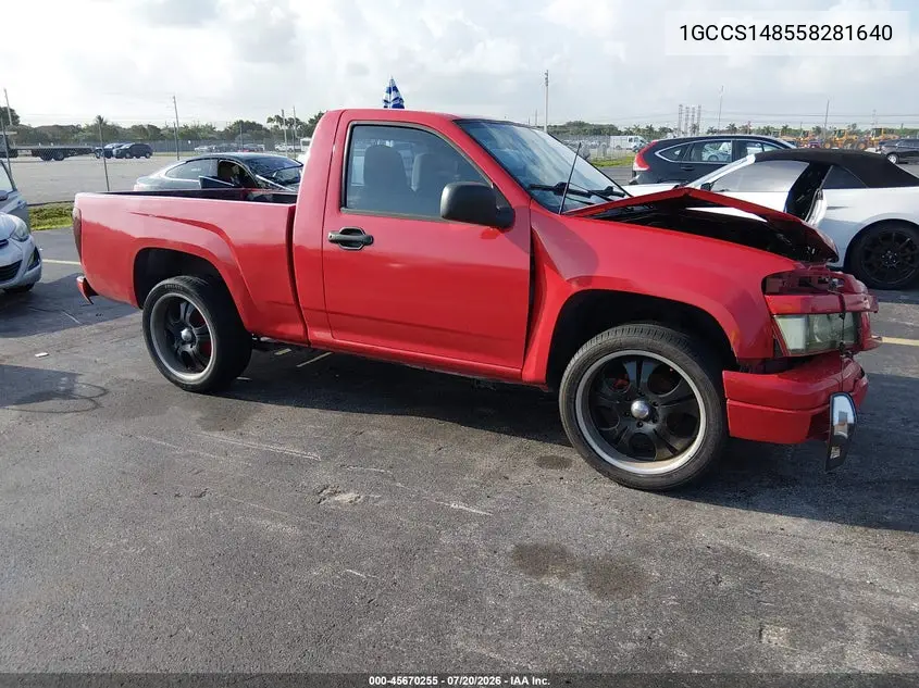 2005 Chevrolet Colorado VIN: 1GCCS148558281640 Lot: 45670255