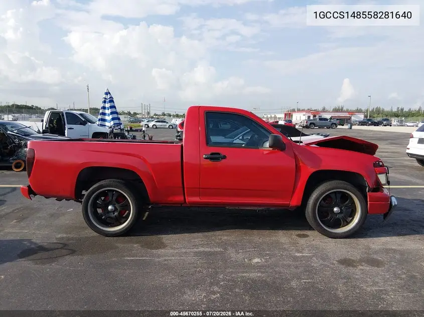 2005 Chevrolet Colorado VIN: 1GCCS148558281640 Lot: 45670255