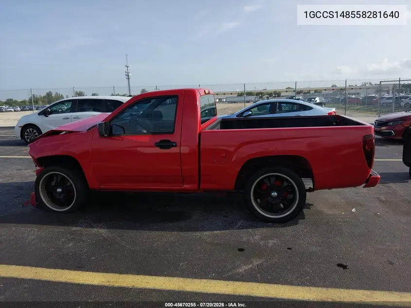 2005 Chevrolet Colorado VIN: 1GCCS148558281640 Lot: 45670255