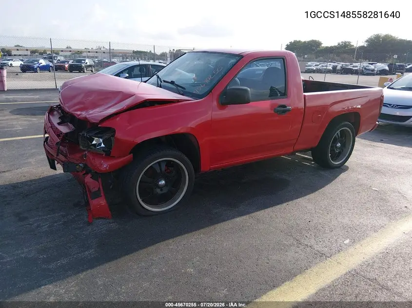 2005 Chevrolet Colorado VIN: 1GCCS148558281640 Lot: 45670255
