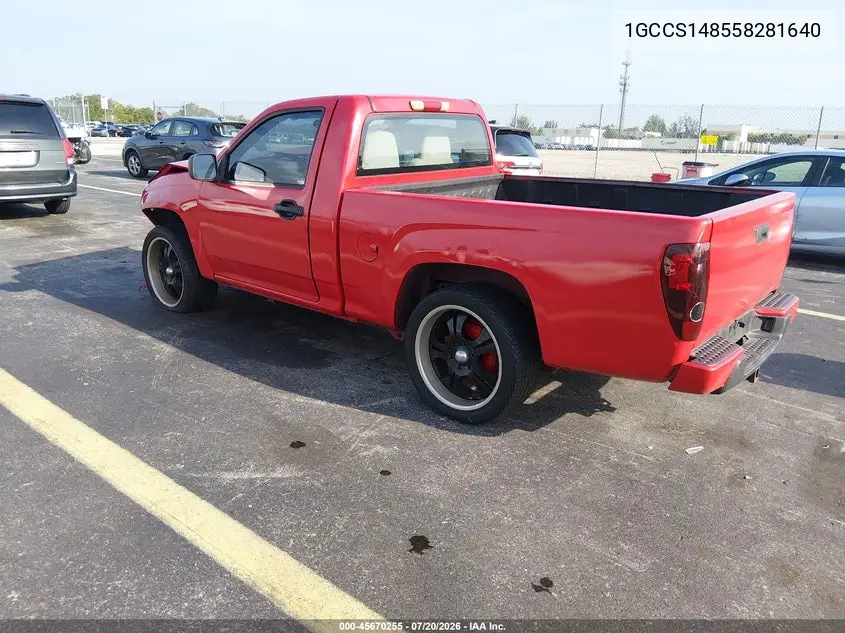 2005 Chevrolet Colorado VIN: 1GCCS148558281640 Lot: 45670255
