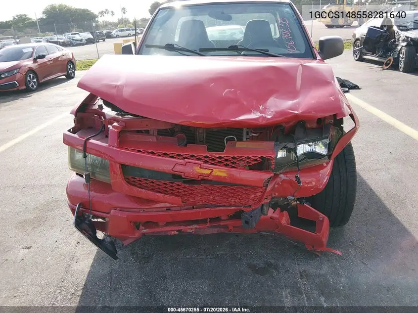 2005 Chevrolet Colorado VIN: 1GCCS148558281640 Lot: 45670255