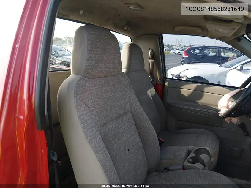 2005 Chevrolet Colorado VIN: 1GCCS148558281640 Lot: 45670255