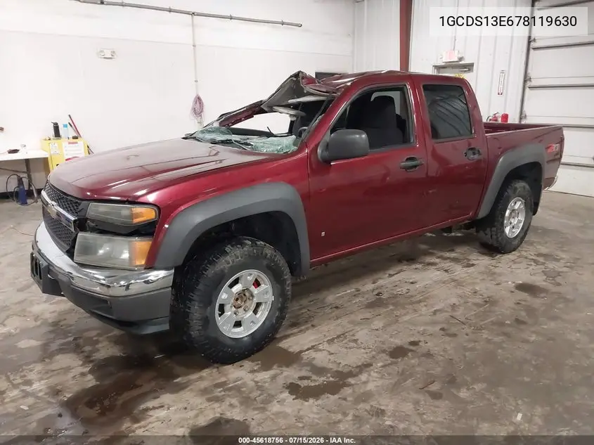 2007 Chevrolet Colorado Lt VIN: 1GCDS13E678119630 Lot: 45618756