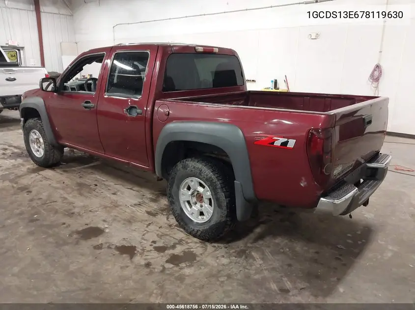 2007 Chevrolet Colorado Lt VIN: 1GCDS13E678119630 Lot: 45618756
