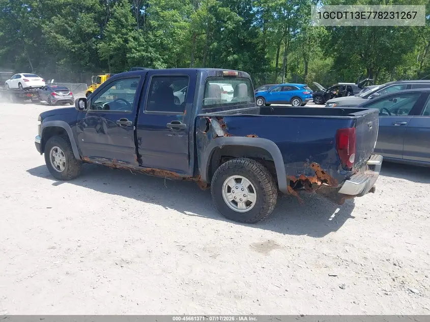 2007 Chevrolet Colorado Lt VIN: 1GCDT13E778231267 Lot: 45661371