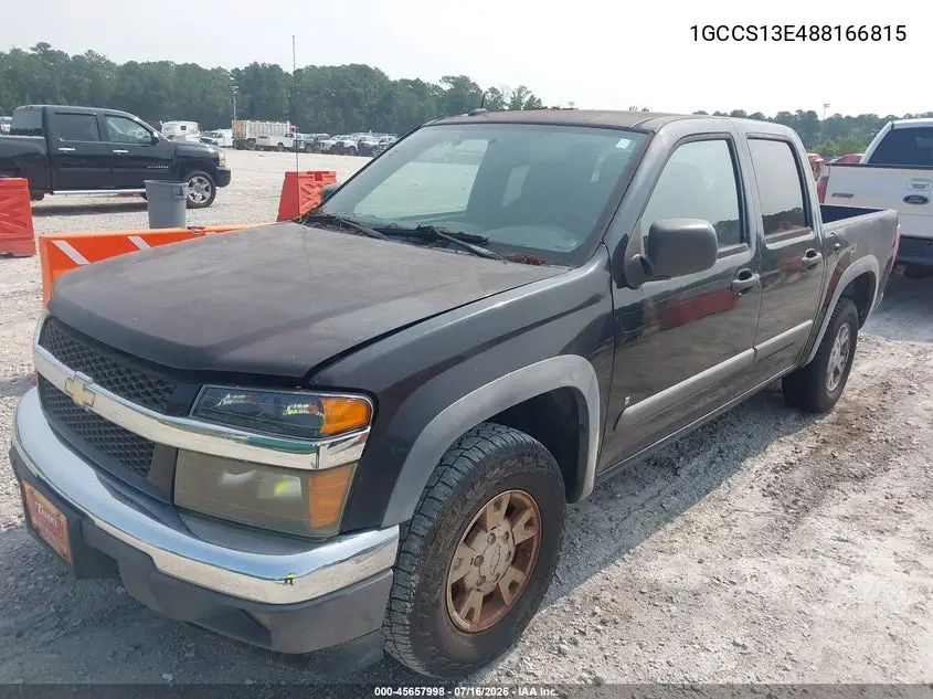 2008 Chevrolet Colorado Lt VIN: 1GCCS13E488166815 Lot: 45657998