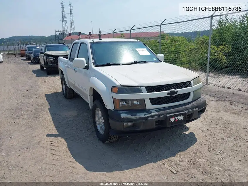 2011 Chevrolet Colorado 1Lt VIN: 1GCHTCFE8B8115786 Lot: 45598029