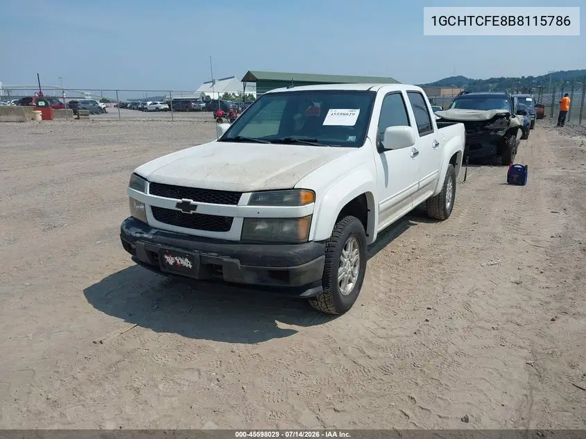 2011 Chevrolet Colorado 1Lt VIN: 1GCHTCFE8B8115786 Lot: 45598029