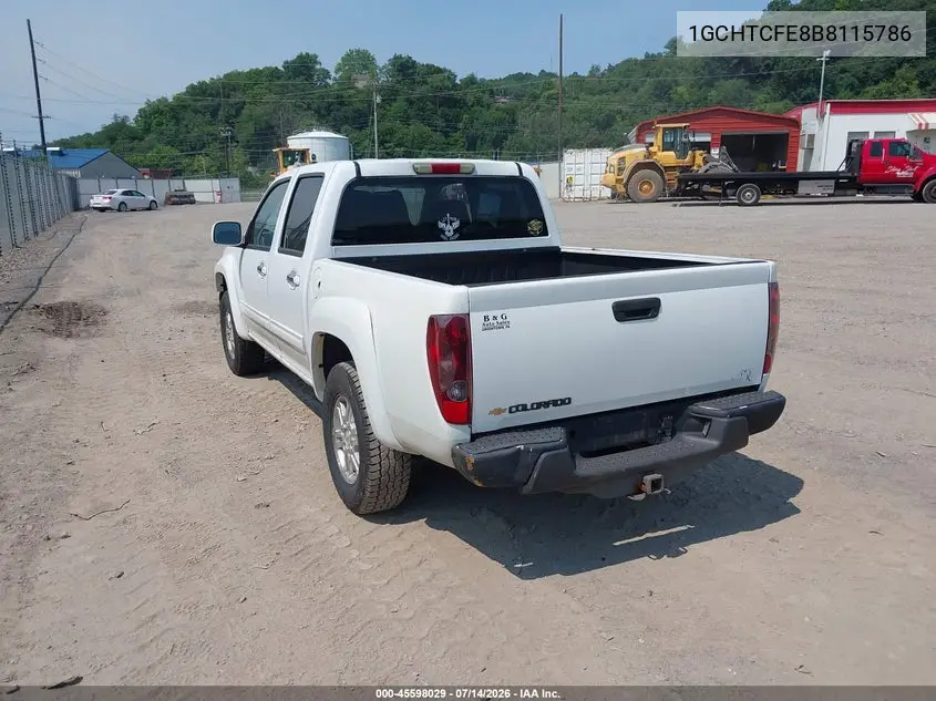 2011 Chevrolet Colorado 1Lt VIN: 1GCHTCFE8B8115786 Lot: 45598029