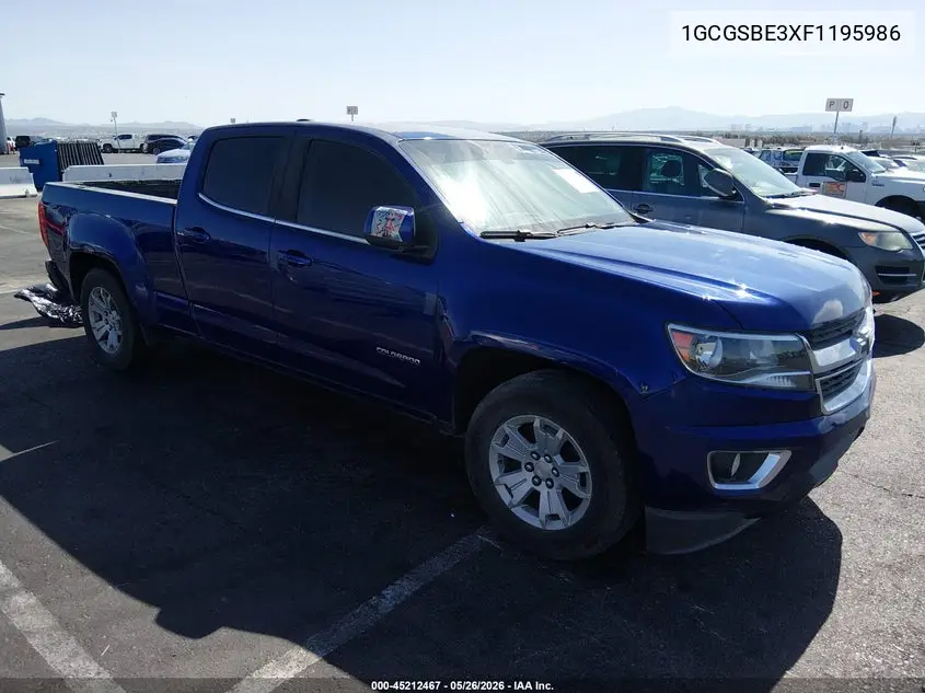 1GCGSBE3XF1195986 2015 Chevrolet Colorado Lt
