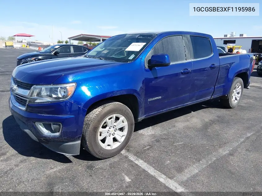 1GCGSBE3XF1195986 2015 Chevrolet Colorado Lt