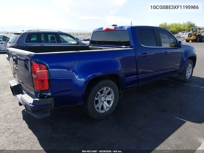 1GCGSBE3XF1195986 2015 Chevrolet Colorado Lt