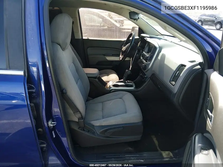 1GCGSBE3XF1195986 2015 Chevrolet Colorado Lt