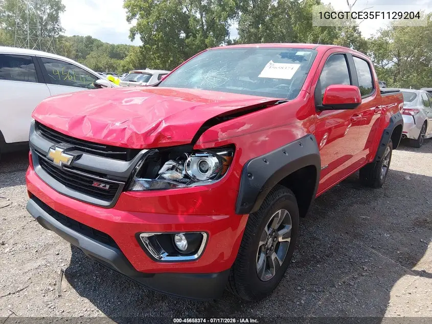 2015 Chevrolet Colorado Z71 VIN: 1GCGTCE35F1129204 Lot: 45658374