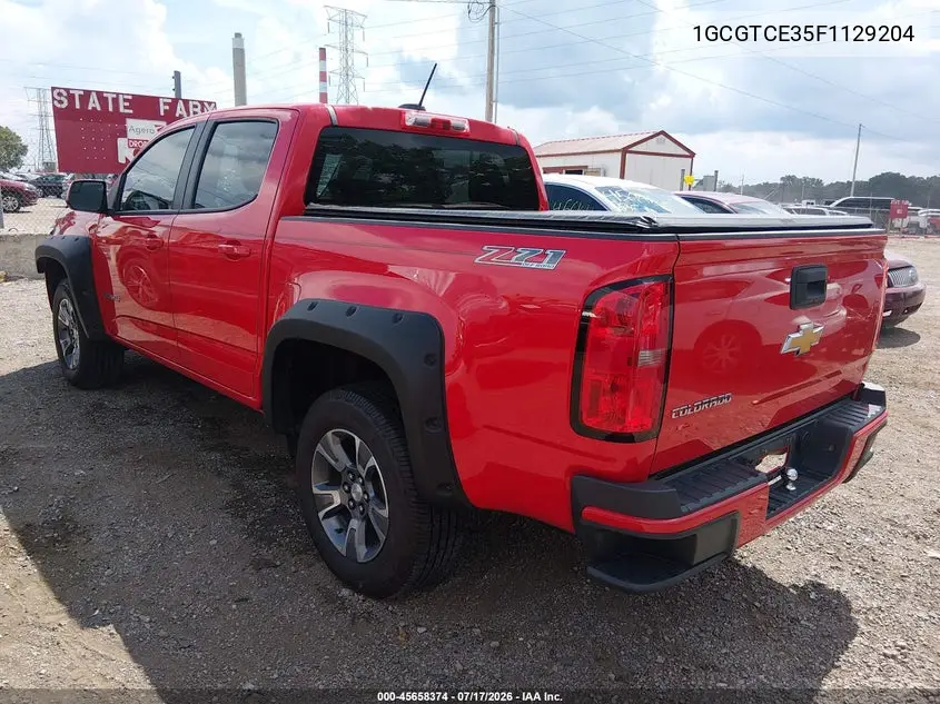 2015 Chevrolet Colorado Z71 VIN: 1GCGTCE35F1129204 Lot: 45658374