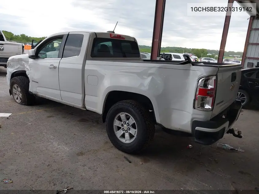 2016 Chevrolet Colorado Wt VIN: 1GCHSBE32G1319142 Lot: 45419272