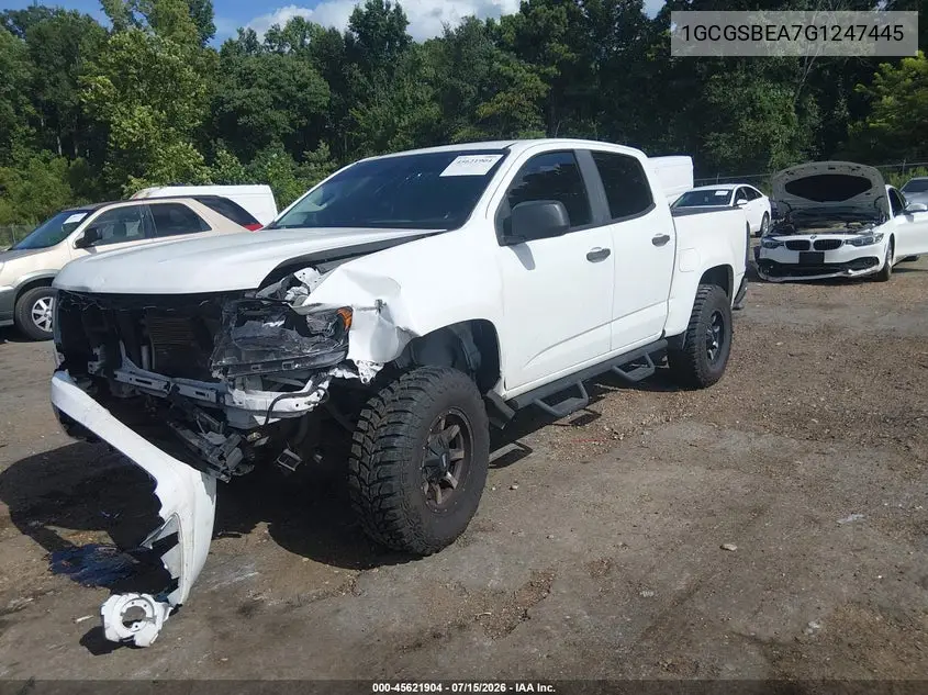 2016 Chevrolet Colorado 2Wd Wt VIN: 1GCGSBEA7G1247445 Lot: 45621904