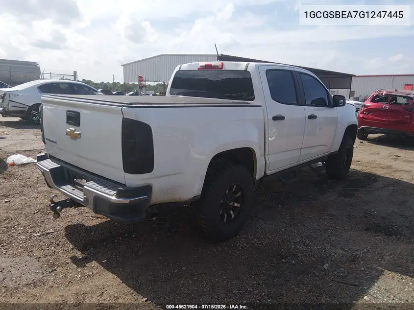 2016 Chevrolet Colorado 2Wd Wt VIN: 1GCGSBEA7G1247445 Lot: 45621904