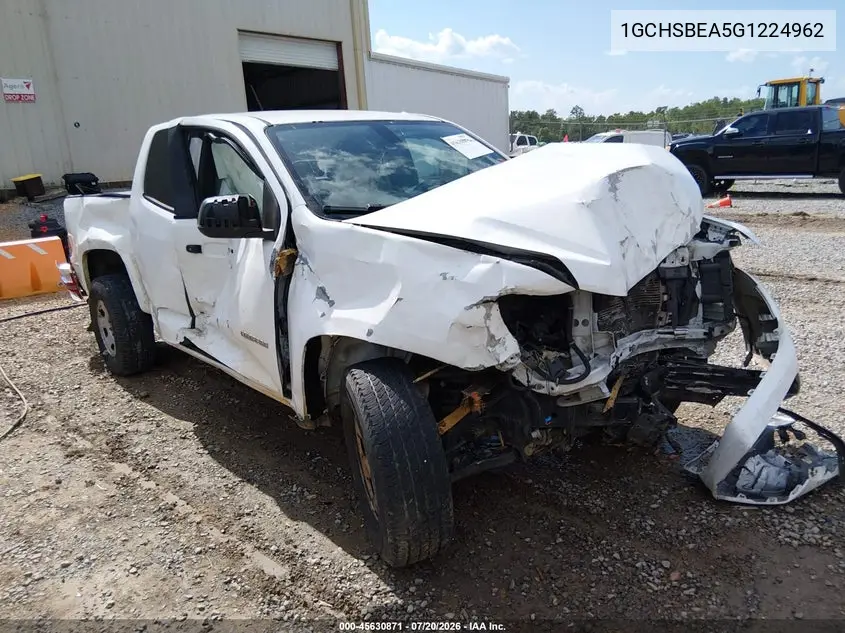 2016 Chevrolet Colorado 2Wd Wt VIN: 1GCHSBEA5G1224962 Lot: 45630871