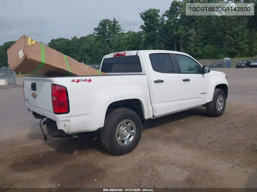 2016 Chevrolet Colorado 4Wd Wt VIN: 1GCGTBE33G1142500 Lot: 45634168