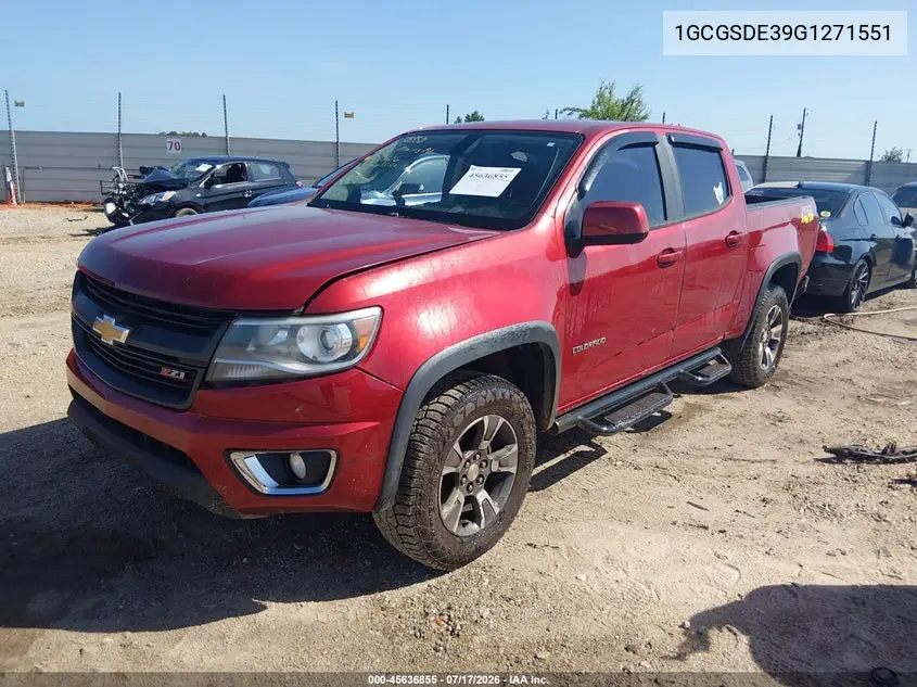 2016 Chevrolet Colorado 2Wd Z71 VIN: 1GCGSDE39G1271551 Lot: 45636855