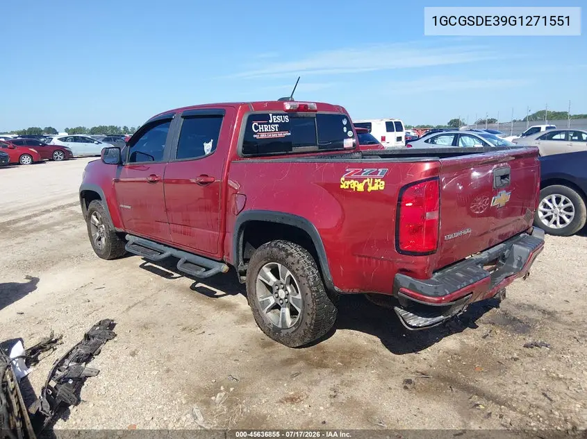 2016 Chevrolet Colorado 2Wd Z71 VIN: 1GCGSDE39G1271551 Lot: 45636855