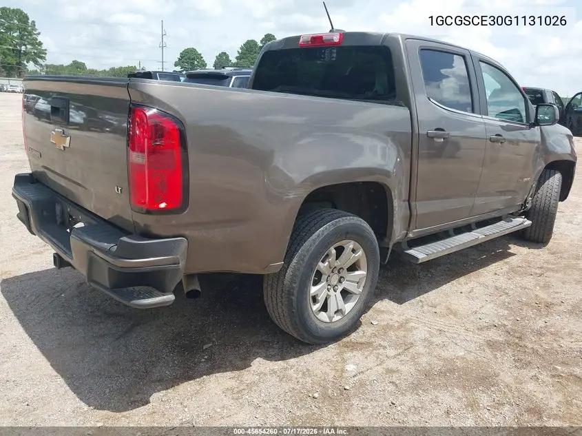 2016 Chevrolet Colorado 2Wd Lt VIN: 1GCGSCE30G1131026 Lot: 45654260