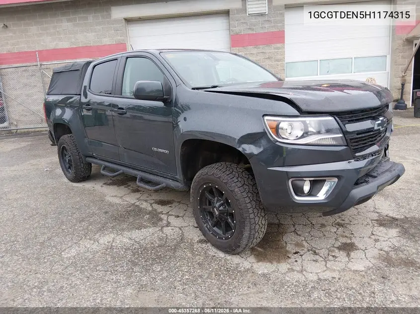 2017 Chevrolet Colorado 4Wd Z71 VIN: 1GCGTDEN5H1174315 Lot: 45357268