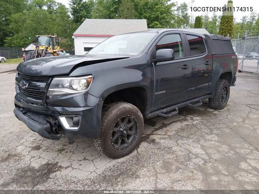 2017 Chevrolet Colorado 4Wd Z71 VIN: 1GCGTDEN5H1174315 Lot: 45357268