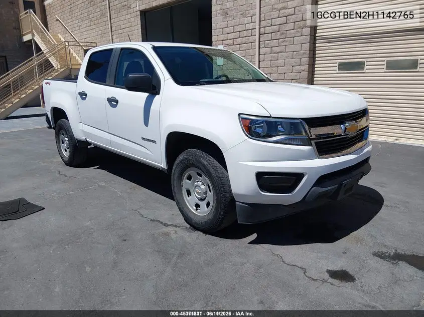 2017 Chevrolet Colorado 4Wd Wt VIN: 1GCGTBEN2H1142765 Lot: 45371831