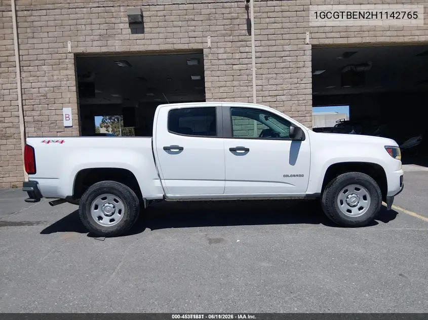 2017 Chevrolet Colorado 4Wd Wt VIN: 1GCGTBEN2H1142765 Lot: 45371831