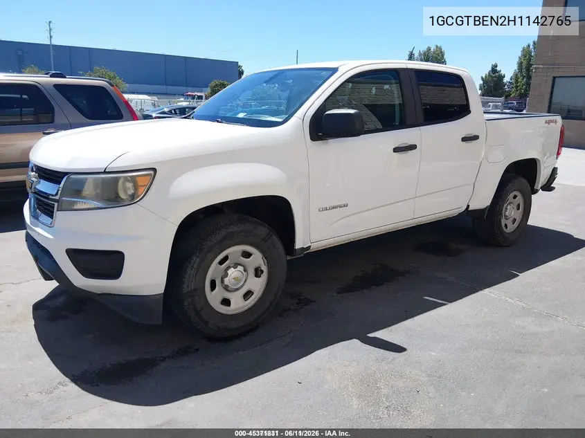 2017 Chevrolet Colorado 4Wd Wt VIN: 1GCGTBEN2H1142765 Lot: 45371831