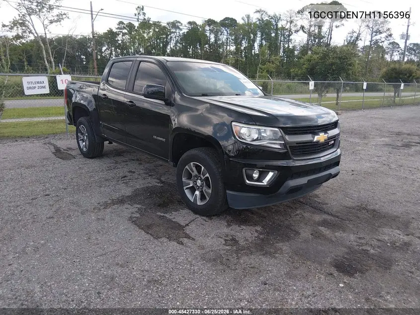 2017 Chevrolet Colorado Z71 VIN: 1GCGTDEN7H1156396 Lot: 45427330