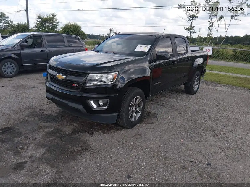 2017 Chevrolet Colorado Z71 VIN: 1GCGTDEN7H1156396 Lot: 45427330