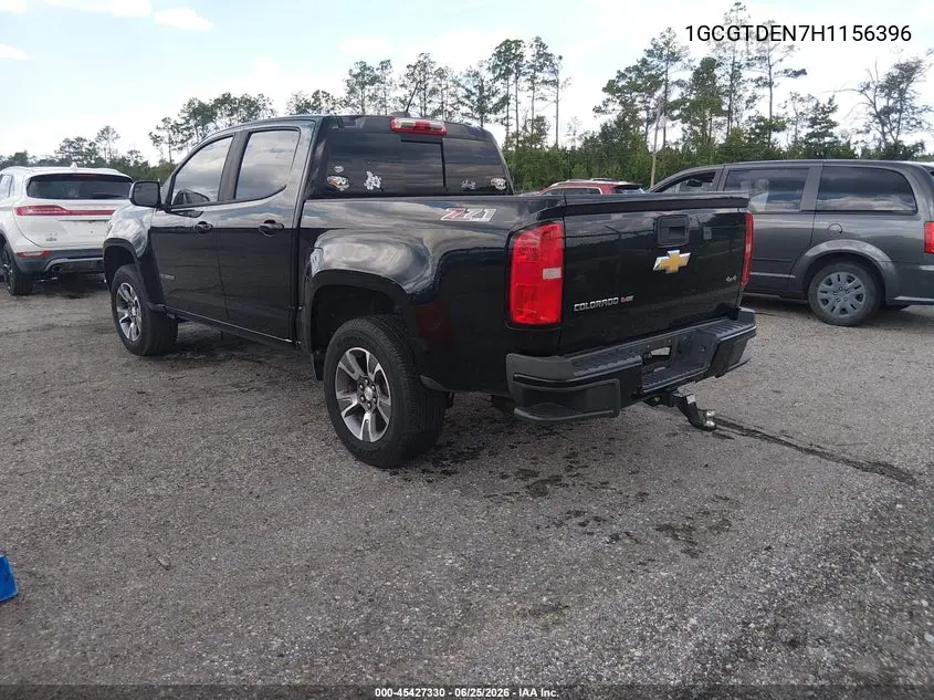 2017 Chevrolet Colorado Z71 VIN: 1GCGTDEN7H1156396 Lot: 45427330