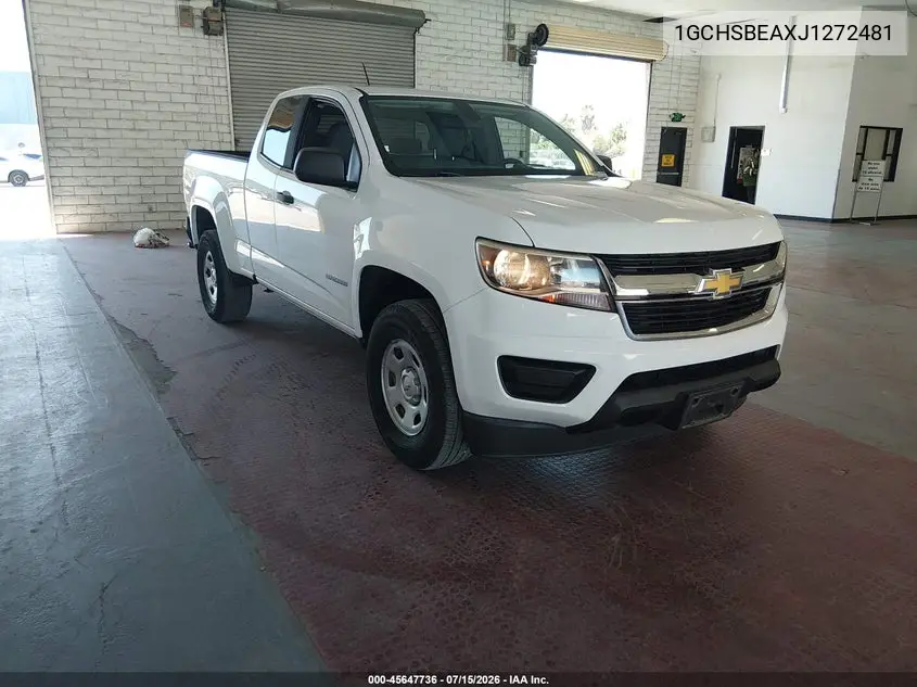 2018 Chevrolet Colorado Wt VIN: 1GCHSBEAXJ1272481 Lot: 45647736