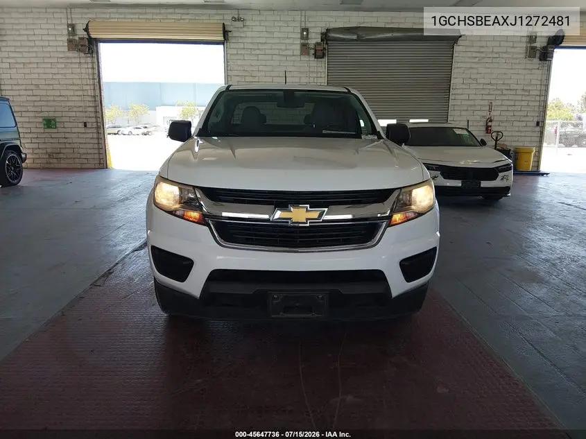2018 Chevrolet Colorado Wt VIN: 1GCHSBEAXJ1272481 Lot: 45647736
