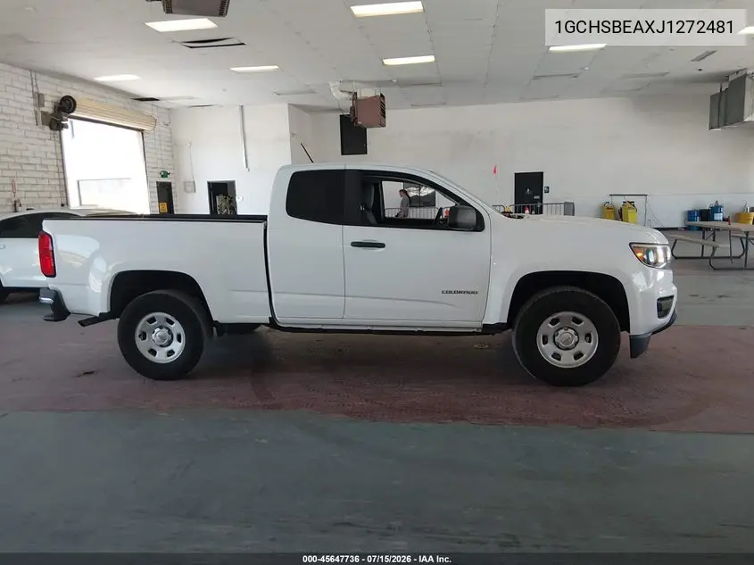 2018 Chevrolet Colorado Wt VIN: 1GCHSBEAXJ1272481 Lot: 45647736