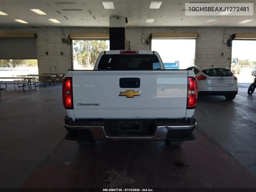 2018 Chevrolet Colorado Wt VIN: 1GCHSBEAXJ1272481 Lot: 45647736