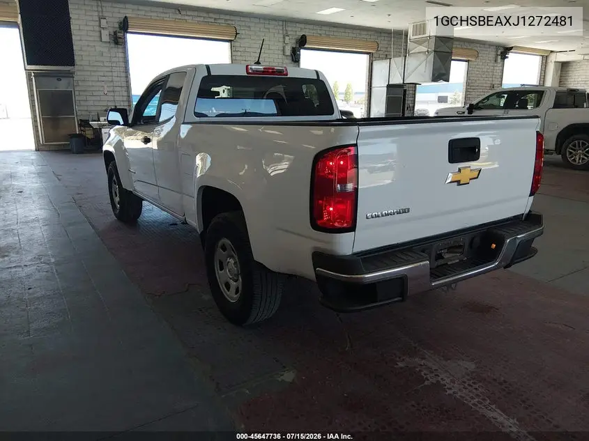 2018 Chevrolet Colorado Wt VIN: 1GCHSBEAXJ1272481 Lot: 45647736