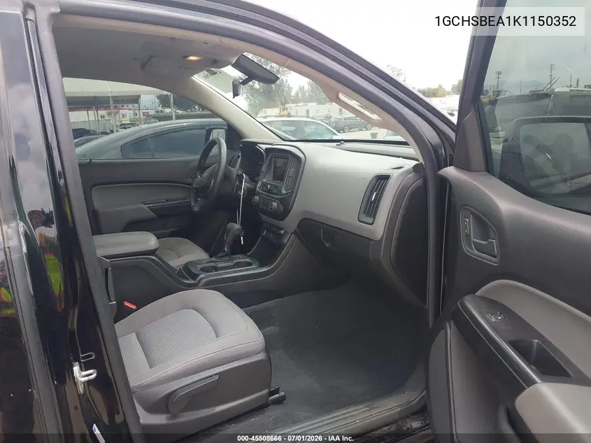 2019 Chevrolet Colorado Wt VIN: 1GCHSBEA1K1150352 Lot: 45508666