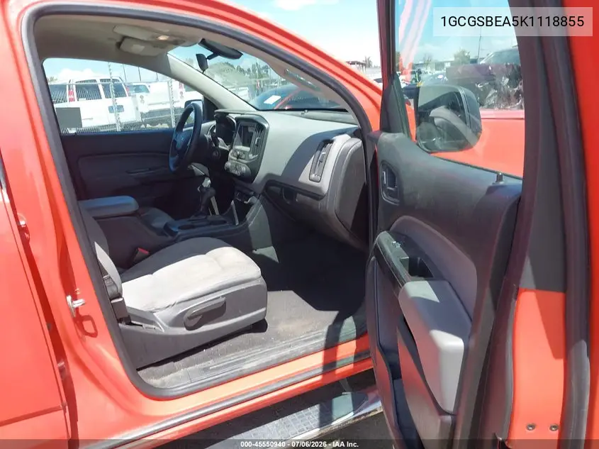 2019 Chevrolet Colorado Wt VIN: 1GCGSBEA5K1118855 Lot: 45550940