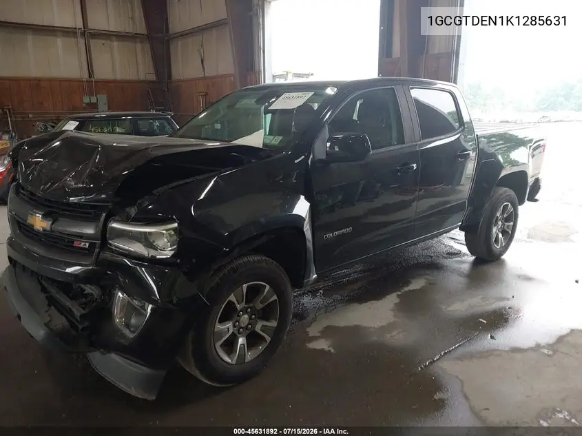 2019 Chevrolet Colorado Z71 VIN: 1GCGTDEN1K1285631 Lot: 45631892