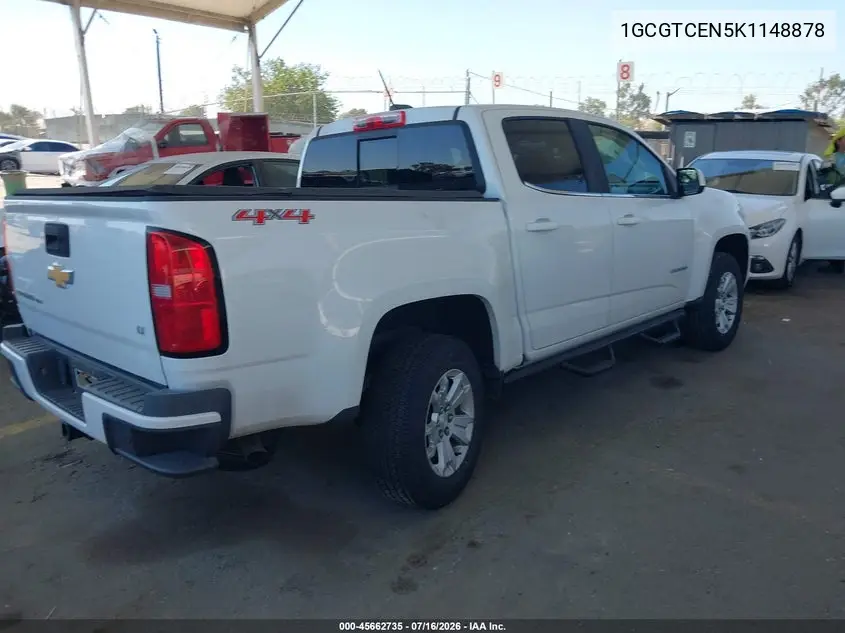 2019 Chevrolet Colorado Lt VIN: 1GCGTCEN5K1148878 Lot: 45662735