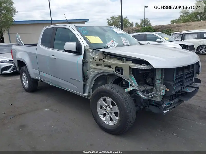 2019 Chevrolet Colorado Wt VIN: 1GCHSBEA0K1361574 Lot: 45668588